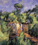 Paul Cezanne landscape rocks 2 USA oil painting artist